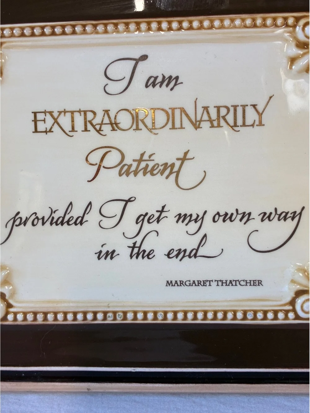 Grasslands Road Ceramic Wall Plaque with Margaret Thatcher Quote